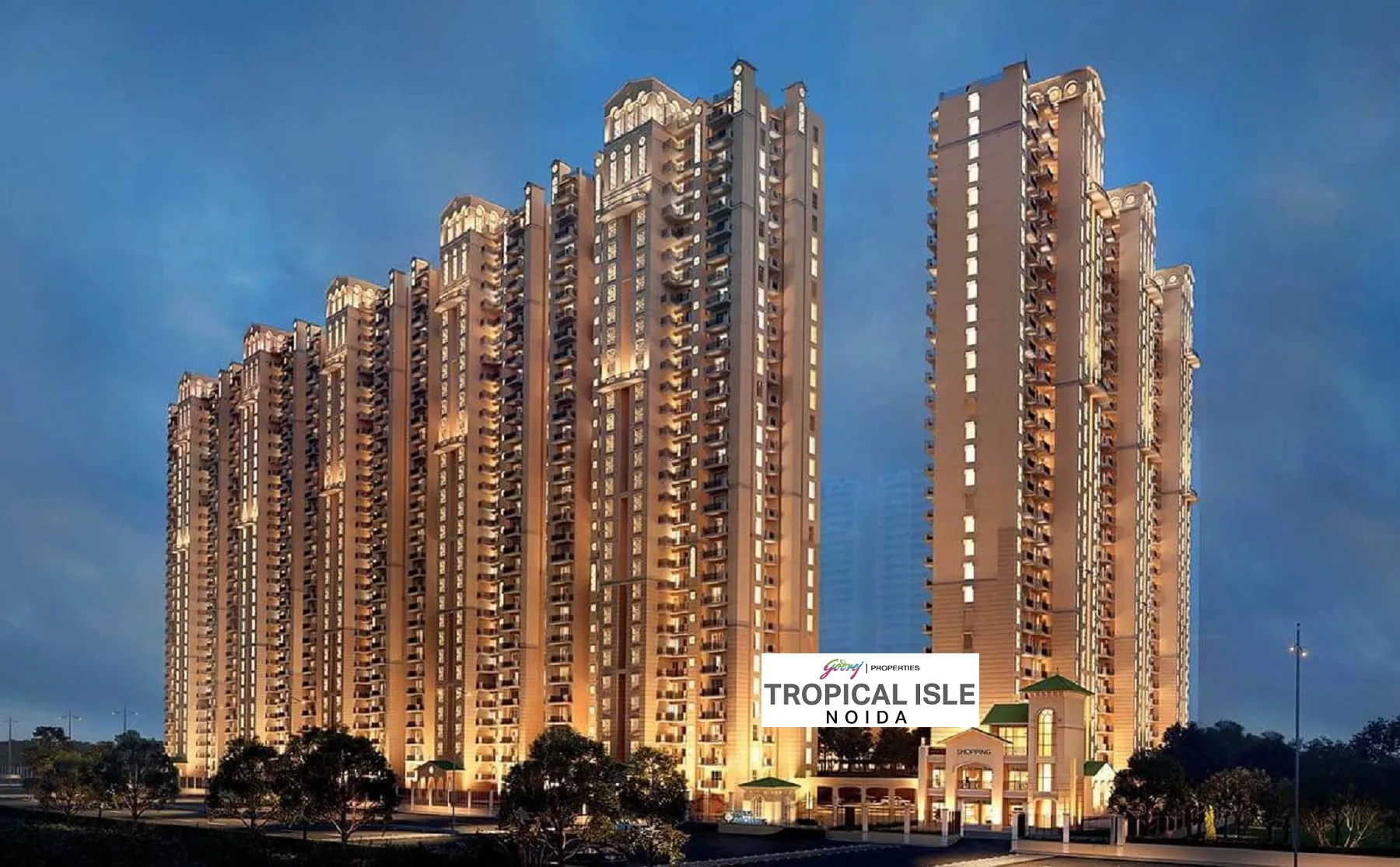Godrej Tropical Isle residential project exterior view